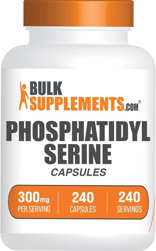 [BRSRMEDRA56RUHIU] BulkSupplements.com Phosphatidylserine Capsules - Phosphatidylserine supplement, Sourced from Soy, for Memory and Focus - Gluten Free, 1 Capsule per Serving, 240 Capsules (Pack of 1)