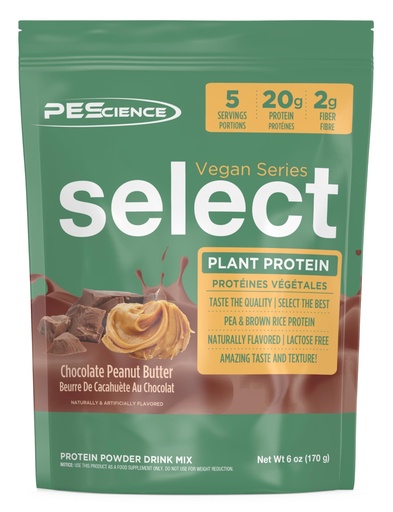 [BRSWYED5OQIQ4GT2] PEScience Select Vegan Protein Powder, Plant Based Protein Powder, Amazing Taste, Smooth Texture, Pea and Brown Rice Blend, Dairy Free, Lactose Free, Gluten Free - Chocolate Peanut Butter, 5 Servings