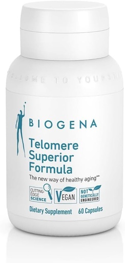 [BRSW2AIEOF4BEDLP] Biogena Telomere Superior Formula - Kortuins to Support Cellular Regeneration - Pure Telomerase Enzyme for Telomere Lengthing and Support