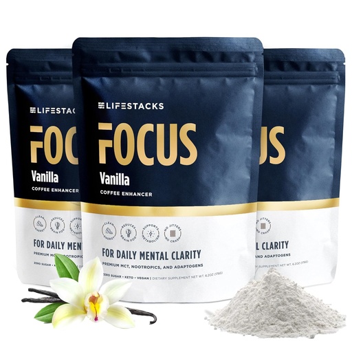 [BRSROCYKCAARGCDZ] Vanilla MCT Oil 3-Pack - Boost Energy & Clarity - MCT Powder + Nootropics + Adaptogens for an Elevated Coffee Experience - Keto, Vegan, 0 Sugar - with Taurine, L-Tyrosine, Rhodiola & More