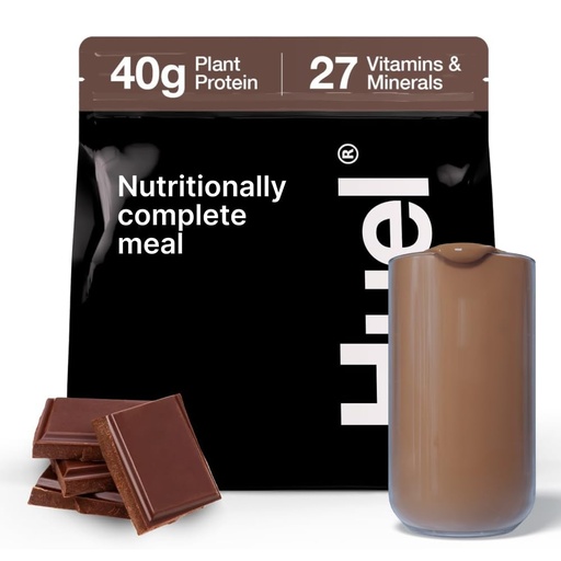 [BRSRMFD4CAORA2TH] Huel Black Edition - Chocolate 40g Vegan Protein pulveris -- Uzturs Complete maltīte - 27 Vitamīni un minerālvielas, bez lipekļa - 17 Kalpo