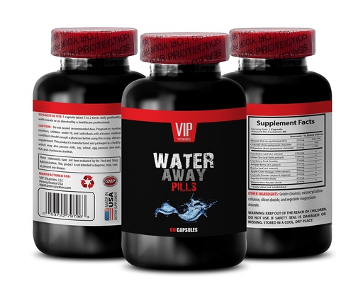 [BRSWECQLCB6AEA3G] Urinary tract support - WATER AWAY DIURETIC PILLS - Watermelon, Dandelion, Paprika, Potassium, diuretics for water retention in legs and feet, diuretics water pills, diuretic supplements, 1B 60 Caps