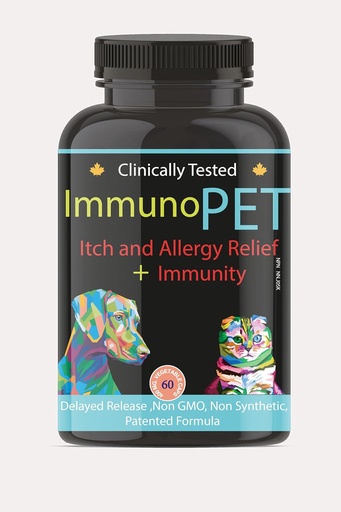 [BRSROGL2BUNBYHLJ] Itchy Skin Relief for Dogs and Cats - Hot Spot Relief - Pet Allergy Support -Cat and Dog Skin and Coat Supplement - Pet Immunity Support - 60 Caps