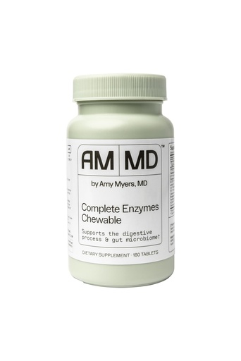 [BRSWY2Y5PJYBECLO] Amy Myers MD Digestive Enzymes Chewable – Complete Enzymes Support Leaky Gut, Acid Reflux, Gas, Bloating, Gluten Exposure – Amylase, Lipase, Lactase, Alkaline, Protease, Sucrase + More – 180 Tablets