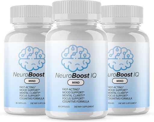 [BRSROBA2BN7AAD3U] Official... 3 Pack - NeuroBoost IQ smegenų papildas - Maksimalus stiprumas NeuroBoost IQ Mind Advanced Formulės su žuvų aliejumi, Ginkgo Biloba - Neuro Boost IQ papildas Atsiliepimai (180 Capsules)