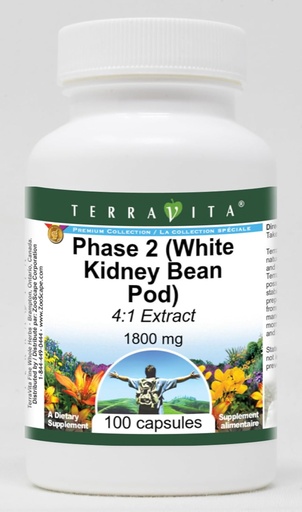 [BRSWGZADCANRECA3] Fase 2 (witte nier Bean Pod 4:1 Extract) - 1800 mg (100 capsules, ZIN: 512860) - 3 verpakkingen