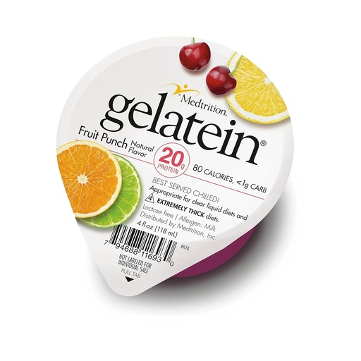 [BRSRMYAKOAHGO3Y6] Gelatein Fruit Punch: 20 grams of protein. Sugar free. Ideal for clear liquid diets, swallowing difficulties, bariatric, dialysis and oncology. Great pre or post-workout snack. (12 pack)…