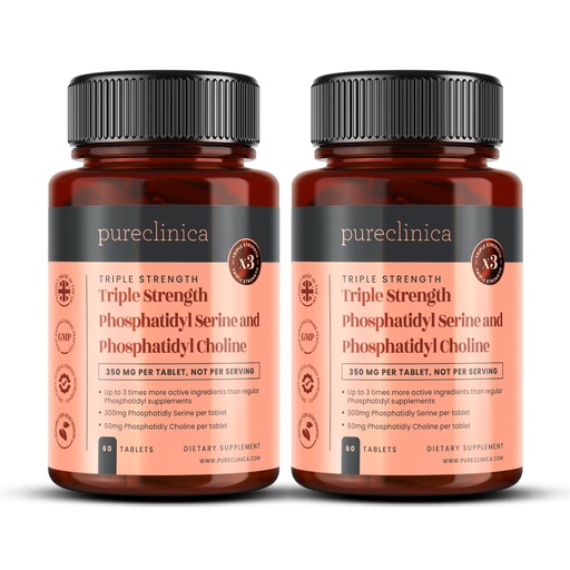 [BRSWGFQPB4GREYIZ] Triple Strength Phophatydyl Serine and Phosphatidyl Choline x 120 Tablets (2 Bottles of 60 Tablets).