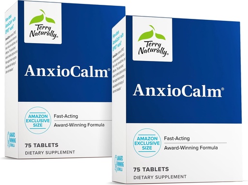 [BRSROAAPPMMAM3LG] Terry Naturally AnxioCalm - Calming Support Supplement - Supports Against Occasional Tension & Aids Calm Feelings with Narrow-Leaved Coneflower - Non-Drowsy Supplement - 75 Tablets