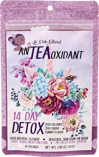 [BRSWGAQ3BAPQGEYZ] Detox and Cleansing Tea Vegan and Keto Friendly Te Desintoxicante Limpieza de Colon en Te Ayuda a Purificar tu Piel Libre de Acne Healthy Colon and Detox from The Inside - 14 Day