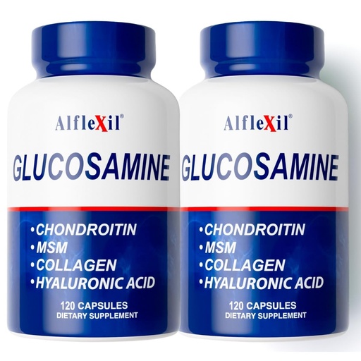 [BRSRMALQDF5Q4CD5] Premium Glucosamine & Chondroitin Nutritional Supplement - Healthy Joint, Bone & Knee Support - Rich in MSM & Collagen - Organic Natural Ingredients - Made in USA - 120 Capsules - 2 Pack