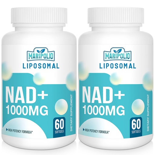 [BRSRMGANOANGEE3B] Maripolio Liposomal NAD+ 1000 mg Supplement | High Bioavailability Liposomal Delivery | Cellular Energy & Wellness Support | Pure NAD+ Dietary Supplement for Men,Women, 120 Softgels