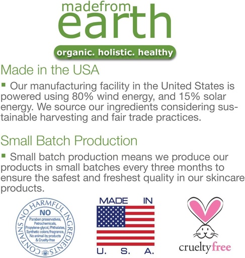 [BRSWKEYBOAPAGYLA] Made from Earth Eczema Cream for Dry Dermatitis Skin with Aloe & Vitamin E, 2oz