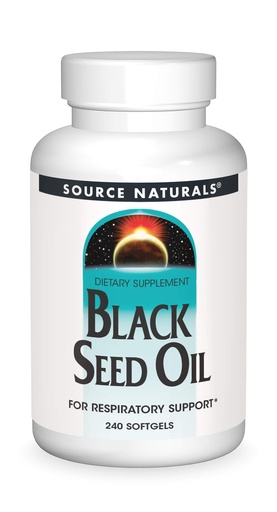 [BRSWKHD3OUHGGEYU] Source Naturals Black Cumin Seed Oil for Respiratory Support - 240 Softgels