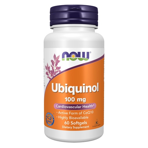 [BRSWIYYBON5RGFTM] NOW Foods Supplements, Ubiquinol 100 mg, High Bioavailability (the Active Form of CoQ10), 60 Softgels