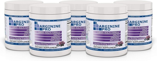 [BRSWIFTQO4NBG3L4] L-ARGININE PRO | 5,500mg L-Arginine Plus L-Citrulline 1,100mg Grape Powder Drink Mix Supplement for Increased Nitric Oxide Production