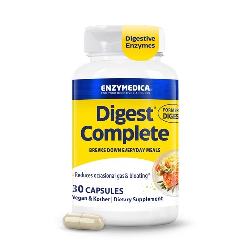 [BRSWIY33CIMQ4DTI] Enzymedica Digest Complete - Digestive Enzyme Supplement for Women & Men, Enzyme Capsules for Digestion, Gut Health Support, Helps Gas & Bloating, Energy Support, Vegan - 30 Caps