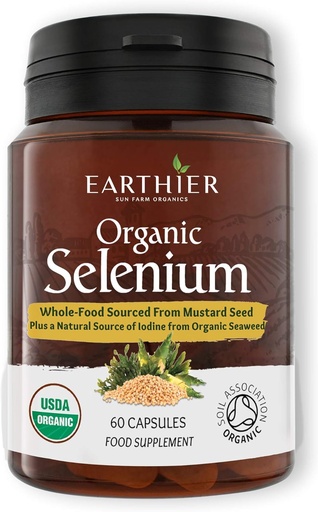 [BRSWKHD5BIIBKCDF] Sea Selenium 200 mcg with Iodine and Silica All from Certified Organic whole Foods - Two Month Supply
