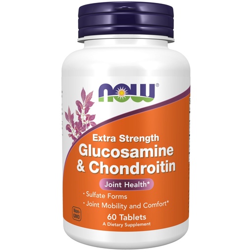 [BRSWIY32BQIRAELU] NOW Foods Extra Strength Glucosamine and Chondroitin Sulfate, 60 Tablets