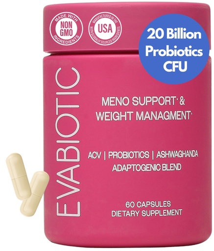 [BRSROC3YCEPQKH3H] Complete Menopause Vitamins - Ashwaghanda, Probiotics, ACV for Weight Management, Hot Flashes, Night Sweats, Bloat, Hormone Balance - Vegan 60 Caps Menopause Supplements for Women Non-GMO