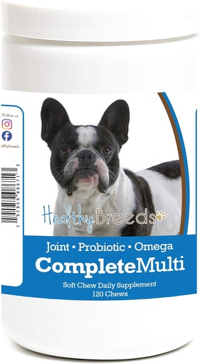 [BRSWYGQ7BV6WYCLZ] Healthy Breeds French Bulldog All in One Multivitamin Soft Chew 120 Count