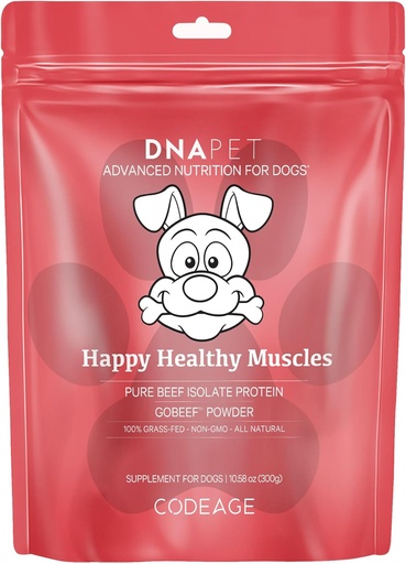 [BRSROBT3AB6AA3I4] DNAP Happy Process Proplements for Dogs - Gras-Fed Protember - อุดมไปด้วยโคล์ลาเจนและอะมิโนคาร์โบไฮเดรตบริสุทธิ์ Prothein - ทุกเวทีชีวิต – Unforized & Non-GMO - 10.58 Oz