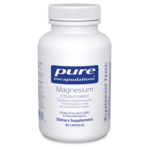 [BRSWIY36BMIGA3Q5] Pure Encapsulations Magnesium (Citrate/Malate) - Magnesium Supplement to Support Nutrient Utilization, Energy, Bones & Heart Health* - with Magnesium Citrate & Malate - 90 Capsules