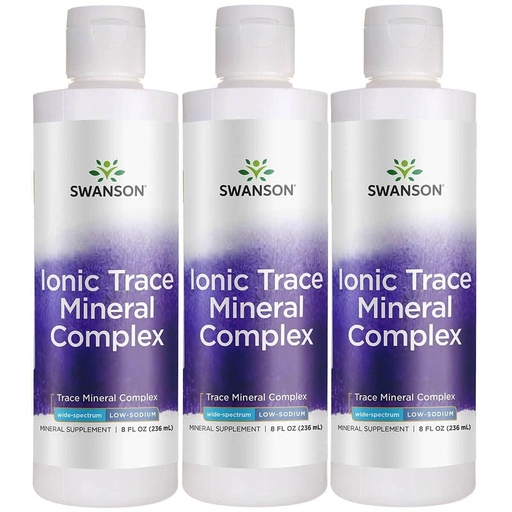 [BRSWGFD3B54GO3AZ] Swanson Concentrace Trace Mineral Drops 8oz-Complete Mineral Complex for Energy, Hydration, & Electrolyte Balance Over 72 High Absorption Ionic Minerals Such As Magnesium, Potassium, Calcium (3 Pack)