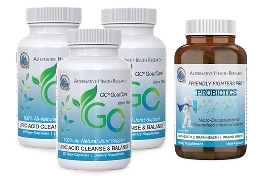 [BRSWYFQZOZYGMG3X] GC® GoutCare and Friendly Fighters® Probiotic: Uric Acid Cleansing Package