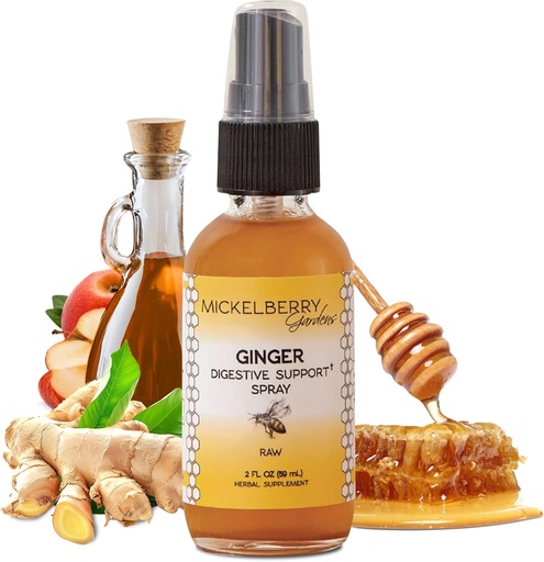 [BRSWYGI3BYIQMCYZ] Mickelberry Gardens Immune Support Ginger Honey Spray – Organic Ginger Shots & Syrup for Immunity Boost, Digestive Health, and Wellness – 2 Oz