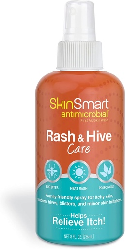 [BRSW2EACAB7AID35] SkinSmart Antimicrobial Rash і Hive догляд, перший aid Skin Wash, 8 oz спрей пляшка