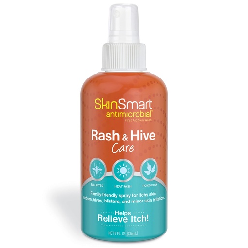 [BRSW2EACAB7AID35] SkinSmart Antimicrobial Rash and Hive Care, First Aid Skin Wash, 8 oz Spray Bottle