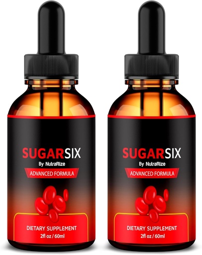 [BRSRAAL6A4CWA2Q4] NutraRize (2 Pack) SugarSix Drops, Official Sugar Six Liquid Formula, All Natural Support for Stable and Healthy Levels, Premium Dropper to Maintain Good Circulation, Sugar Six Review (60 Servings)
