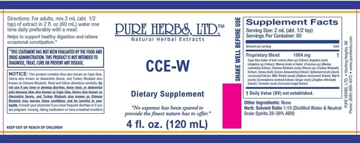 [BRSWGFIROICAKFLP] Pure Herbs, Ltd. CCE- W (4 oz.)