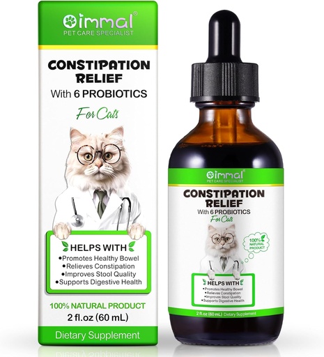 [BRSRAEITBEBW2GY2] Cat Constipație Relief, Constipație Relief pentru pisici, Laxative Cat naturale pentru constipație, Cat Stool Softener, 2 fl.oz