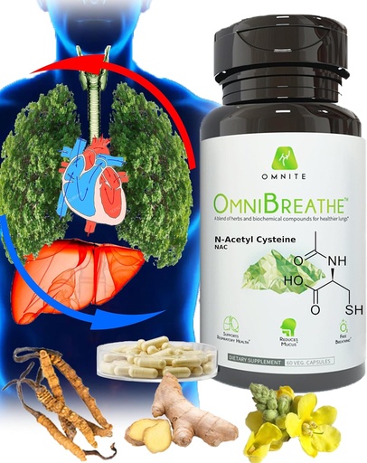 [BRSRMFI6OUFBSFDV] OMNIBREATHE - Fast Improving Breathing Problems by NAC 600MG Scientifically Formulated w. Quercetin/Mullein/Coq 10/Ginger/Stinging Nettle/Bromelain,3 Times w. Meal (10-Day Supply to Boost)