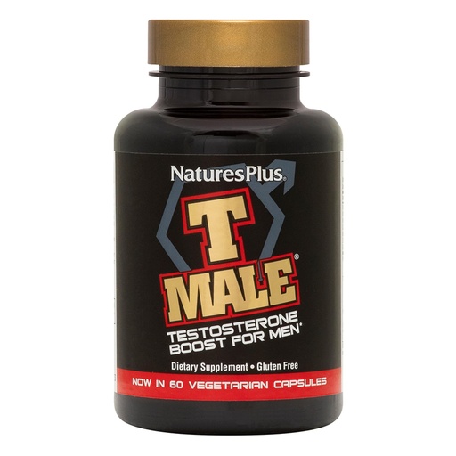 [BRSWIE33CUDRW33C] NaturesPlus T-Male - 60 Vegetarian Capsules, Pack of 2 - with Ginseng, Rhodiola & FuranoMax - Gluten Free - 60 Total Servings