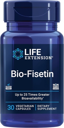 [BRSWYH3QPIFQM2DD] Life Extension Bio- Fisetin, Fisetin, galaktomannas from Fenugreek Seed, Cellular Health, Cognitive Health, Longevity, Gluten- Free, Vegetarian, Non-GMO, 30 vegetáriánus kapszula