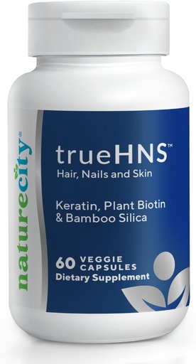 [BRSWKYL5PJYQE2Y7] NaturezaCity True-HNS Hair Nails and Skin Cynatine Queratin and Plant Based Biotin Vitamina Supplement (Suplemento de Vitamina de Biotina Baseada) Mais Fuller and Stronger Hair and Nails (Unhas e Cabelos Mais Fortes e Mais Fortes)