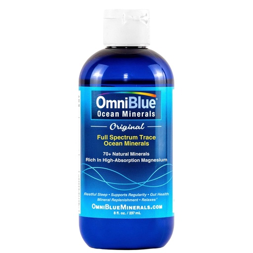 [BRSWI2Q4BUEBM2L6] OmniBlue Ocean Minerals - 70+ Trace Minerals & Liquid Magnesium - Potassium, Chloride- Low Sodium - Natural Support for Sleep, Digestion, Regularity, Hydration & Electrolyte Balance (8 oz)