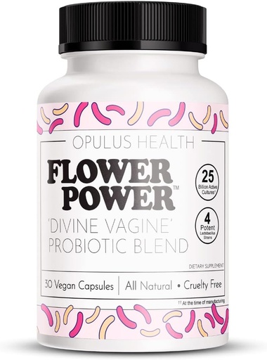[BRSRMCA5DMMB6FIY] Flower Power 'Divine Vagine' Blend - 30 ct for Balance Urinary Tract Infection, V Health Support for Women