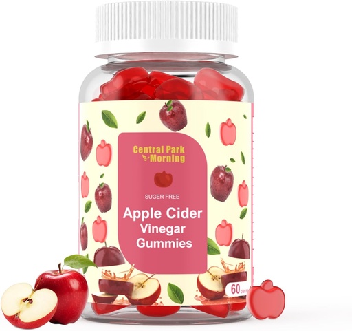 [BRSROAYYDEBRYCTD] Apple Cider Linegar Line Gamies 1000mg, ACV Supplement for Detox & Bloodse, Super free and Not-GMO - 60 Gummies