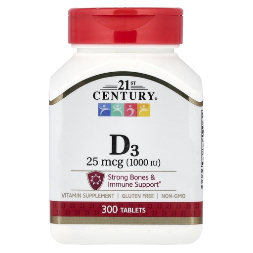[BRSWIZQCOB7WO232] 21st Century D 1000 IU Tablets, 300 Count