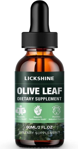 [BRSRAYIYOIIRGEYY] 1 Pack 1000MG Olive Leaf Ekstraktı - Daha yaxşı Absoreksiya üçün Organic Olive Leaf Drops - Immune & Heart Support Gluten-Free, Non-GMO, Vegan, 2 Fl Oz