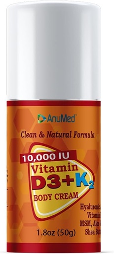 [BRSW22TYAV5BOGY3] ANUMED - vitamina D3 amb K2 10.000 iu Crem + Magnesi + Hyalurical + Mi. Promotesos Bones, Muscles, parsecs. Estràcci Abs, Viatge (1. 8oz) (Package Mayary)