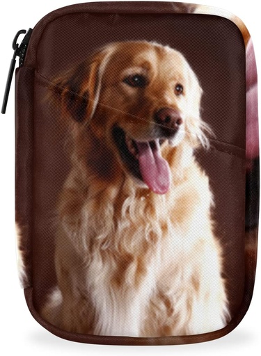 [BRSROZQZCF5AKETH] Golden Retriever Dog Pill Case Weekly Medicine Organizer Travel Bag Seven-Day Pill Box Vitamin Supplement Box Fish Oil Pills Holder