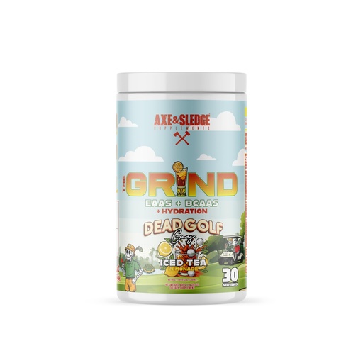 [BRSRE2Y3OJ7BSHY3] Axe & Sledge The Grind Essential Amino Acids |EAA & BCAA Powder |Muscle Recovery & Electrolytes for Hydration | Stimulant-Free, Vegan | 30 Servings, Dead Golf Guy