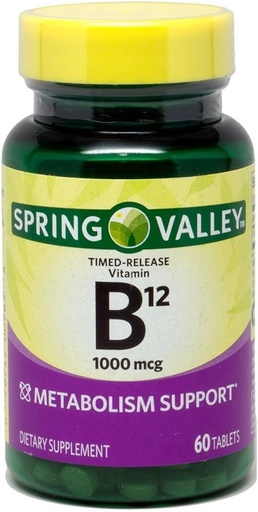 [BRSWIZI6BIEBYDI7] Spring Valley - Vitamin B-12 1000 mcg, Timed Release, 60 Tablets