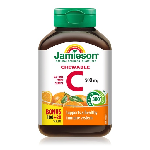 [BRSWIYIEOZYA2A3O] Jamieson Vitamin C Orange 500mg 120 Tablets