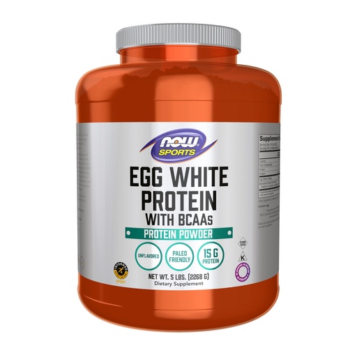 [BRSWGFD5OEHA22Q6] Egg White Protein Now Foods 5 lbs Powder